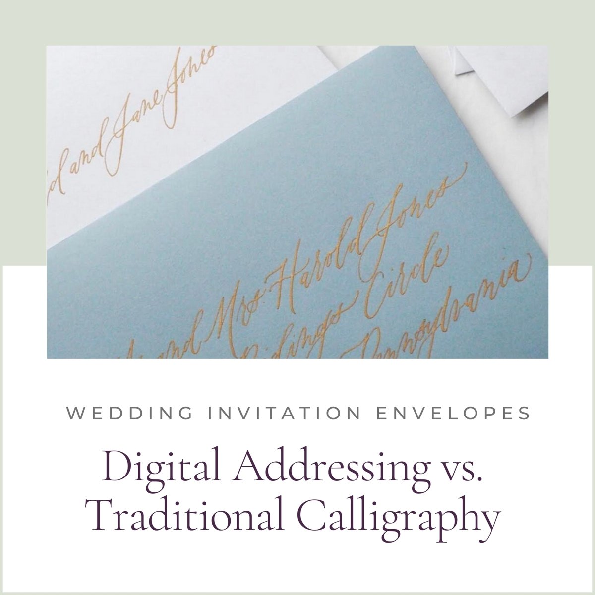 Digital Calligraphy, Addressing the Envelope