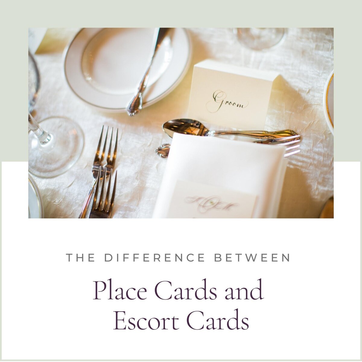 the difference between place cards and escort cards for a wedding