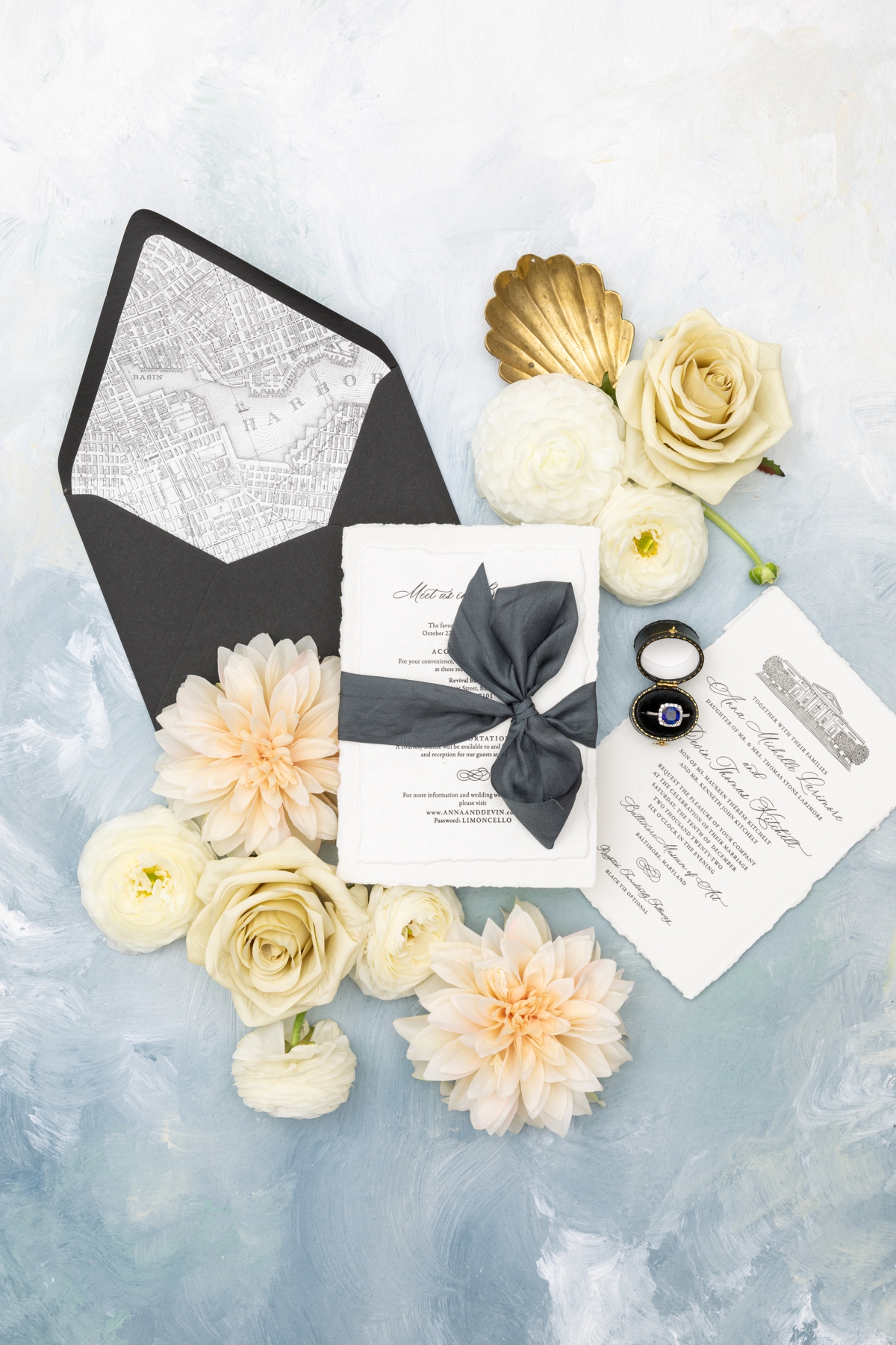 Turnage and Watts - Custom Wedding Invitation Design