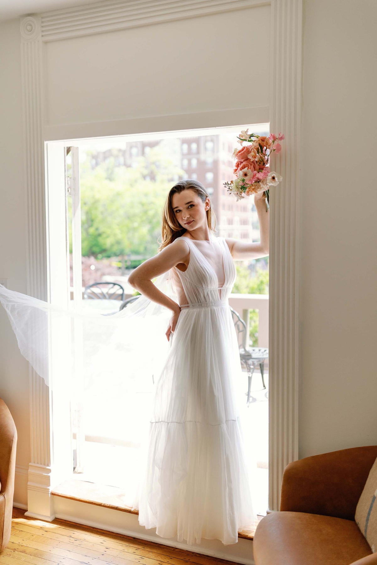 Bridal portraits at Swann House