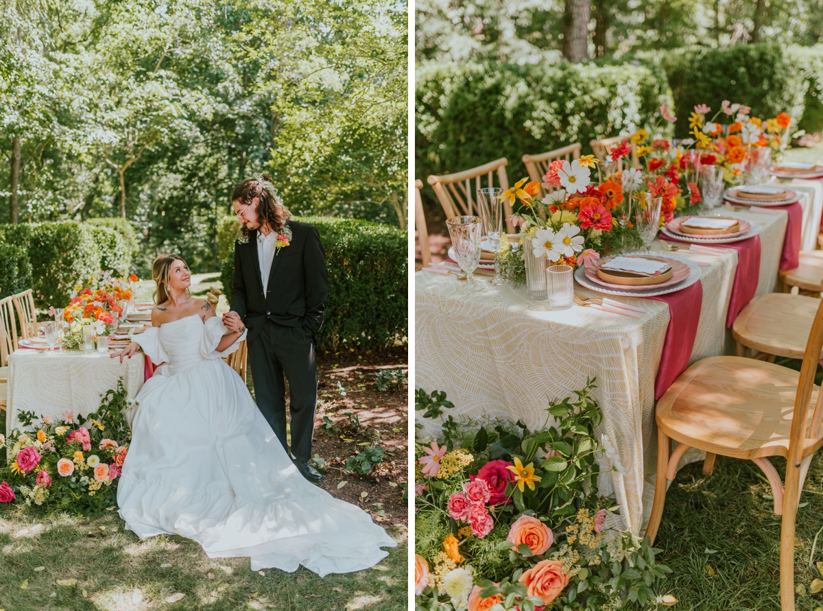 Citrus soiree wedding inspiration at Pleasant Hill House in Pomfret, MD