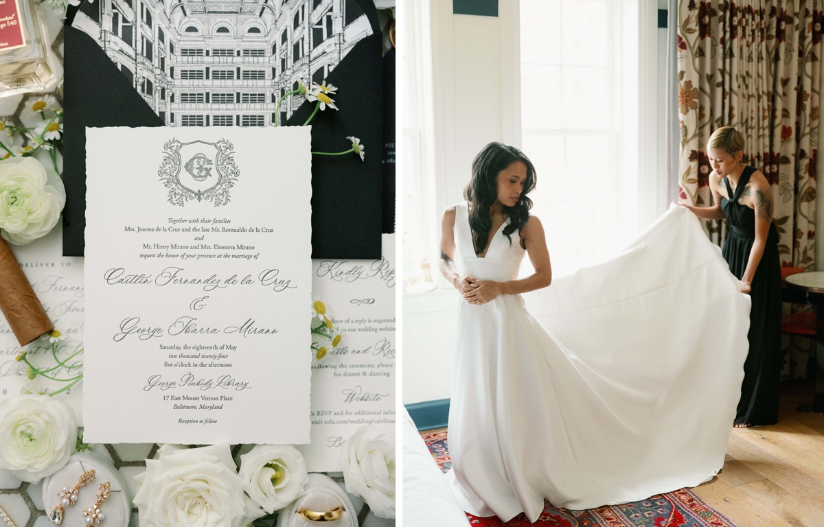 Black Tie Wedding At The George Peabody Library Turnage Watts