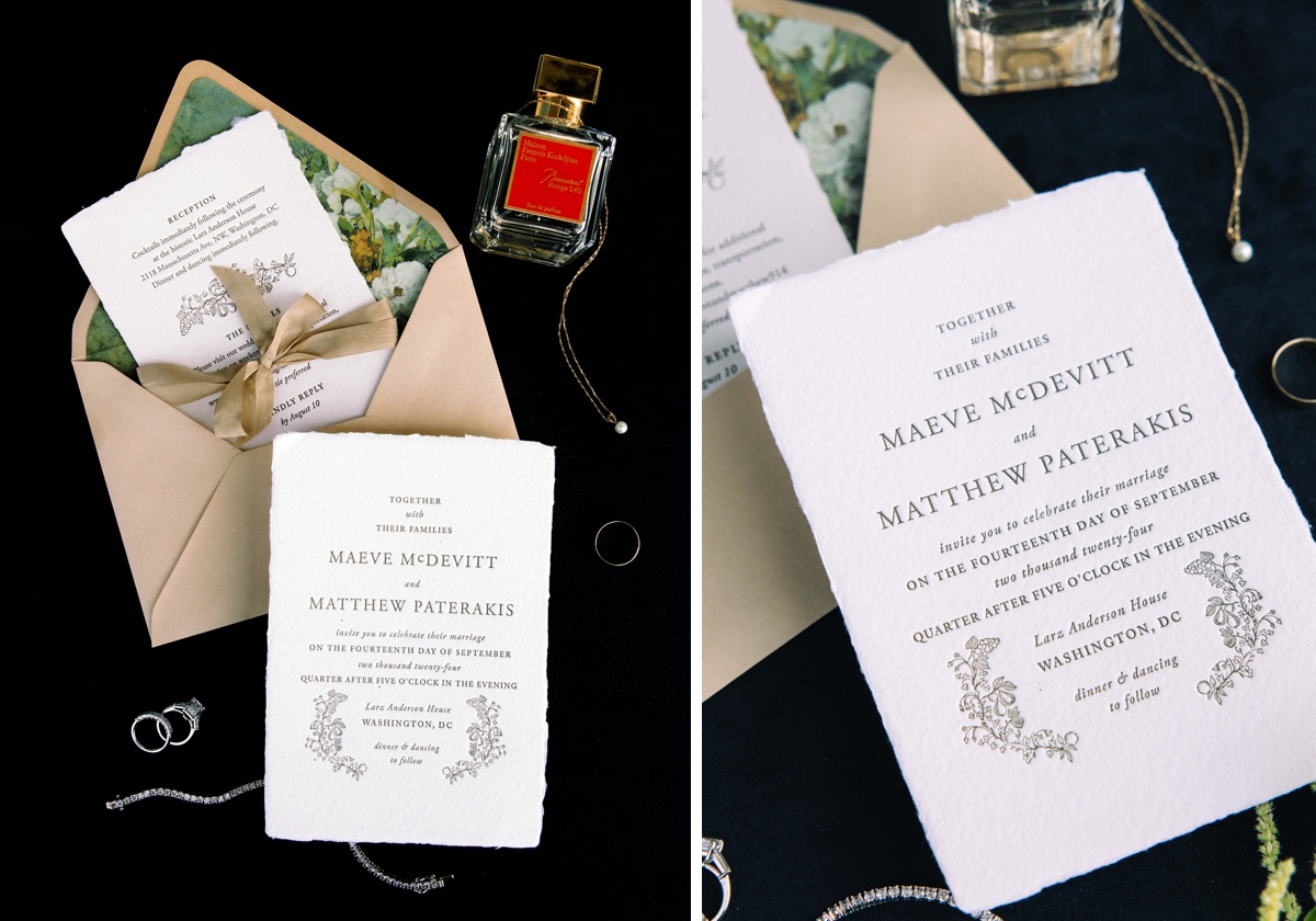 Guide to letterpress wedding invitations